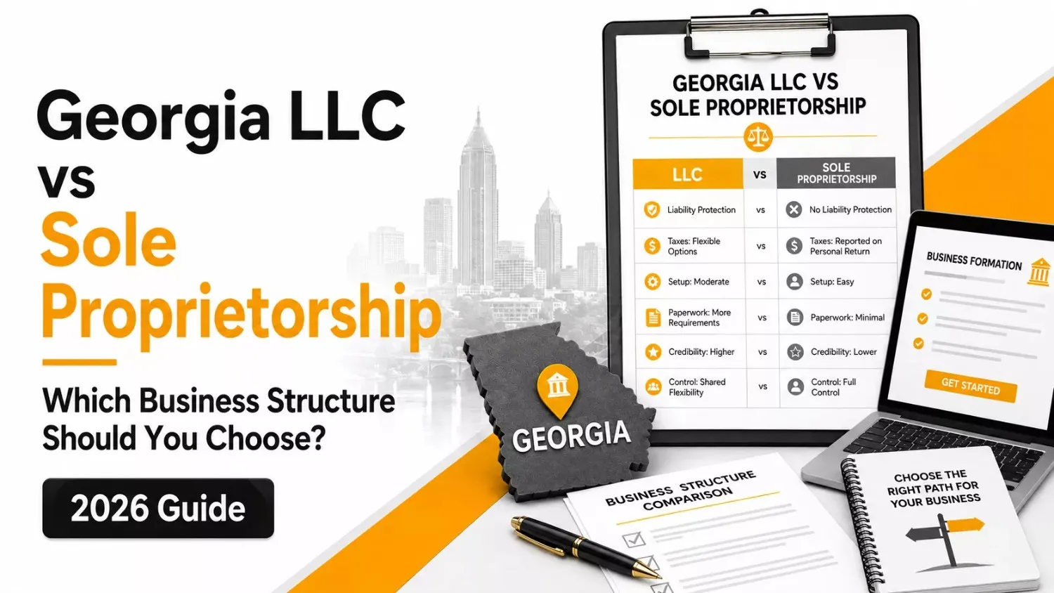 Georgia LLC vs Sole Proprietorship Which Business Structure Should You Choose