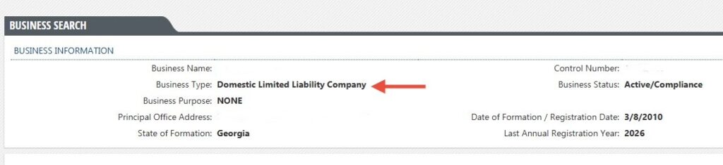 How to Identify a Company’s Entity Type in business detail page