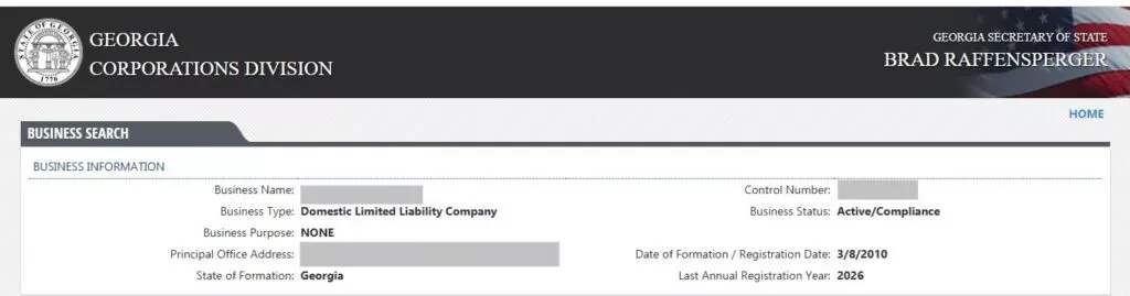 Step 4: View the Business Details