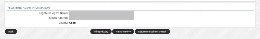 Step 4 View the company register agent information Details